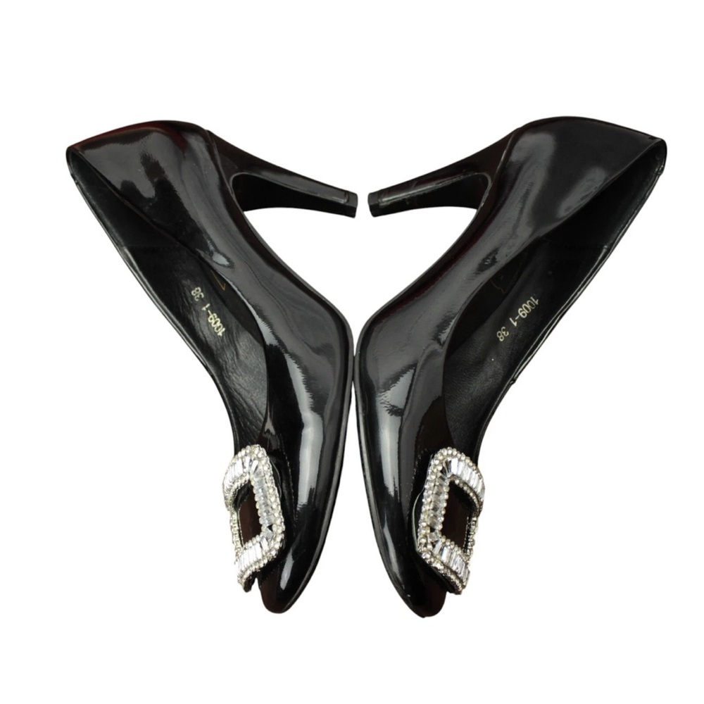 Roger Vivier Belle Vivier crystal embellished Pumps Heels 8 patent leather Black - Picture 6 of 16